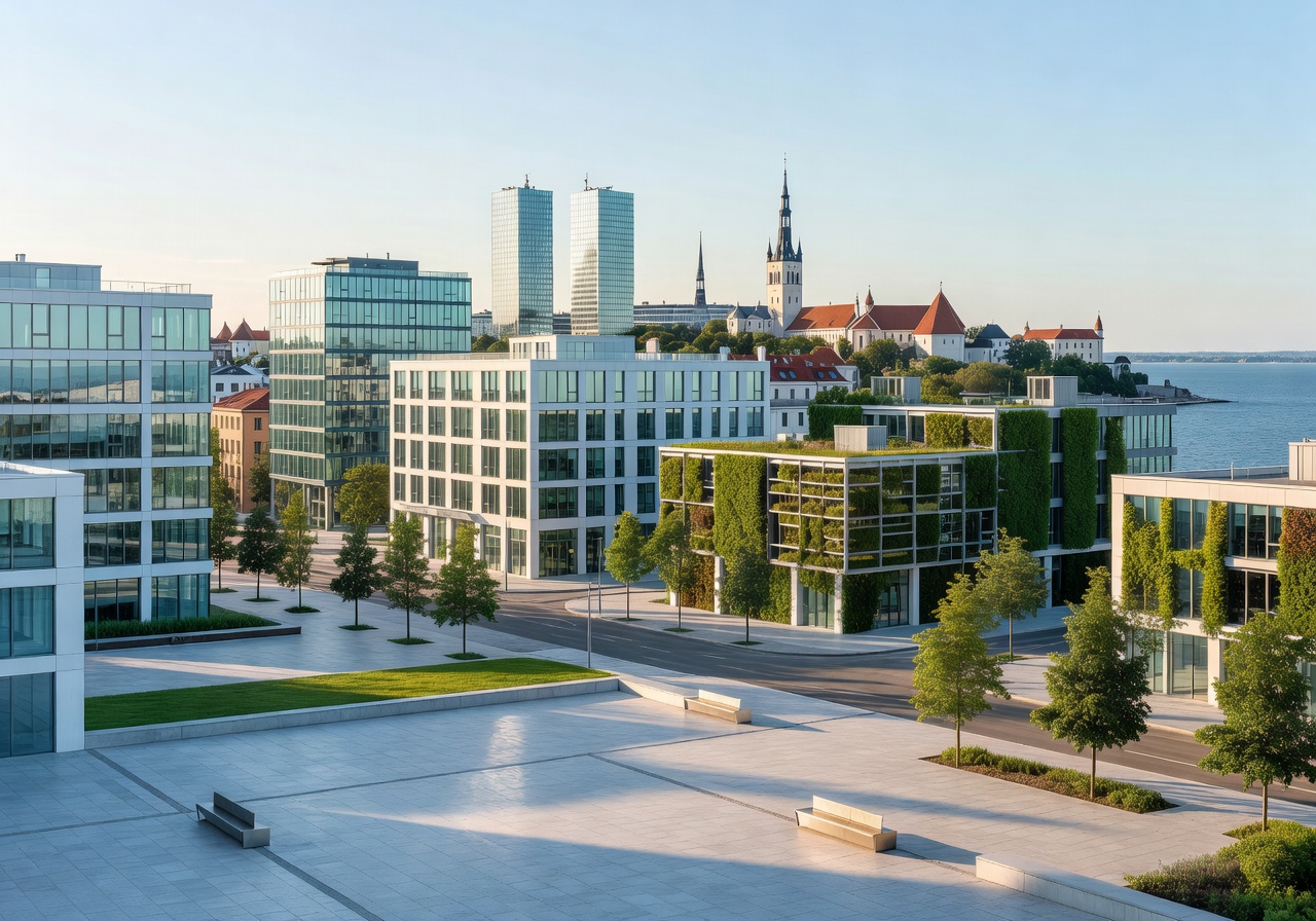 Tallinn Estonia clean modern cityscape